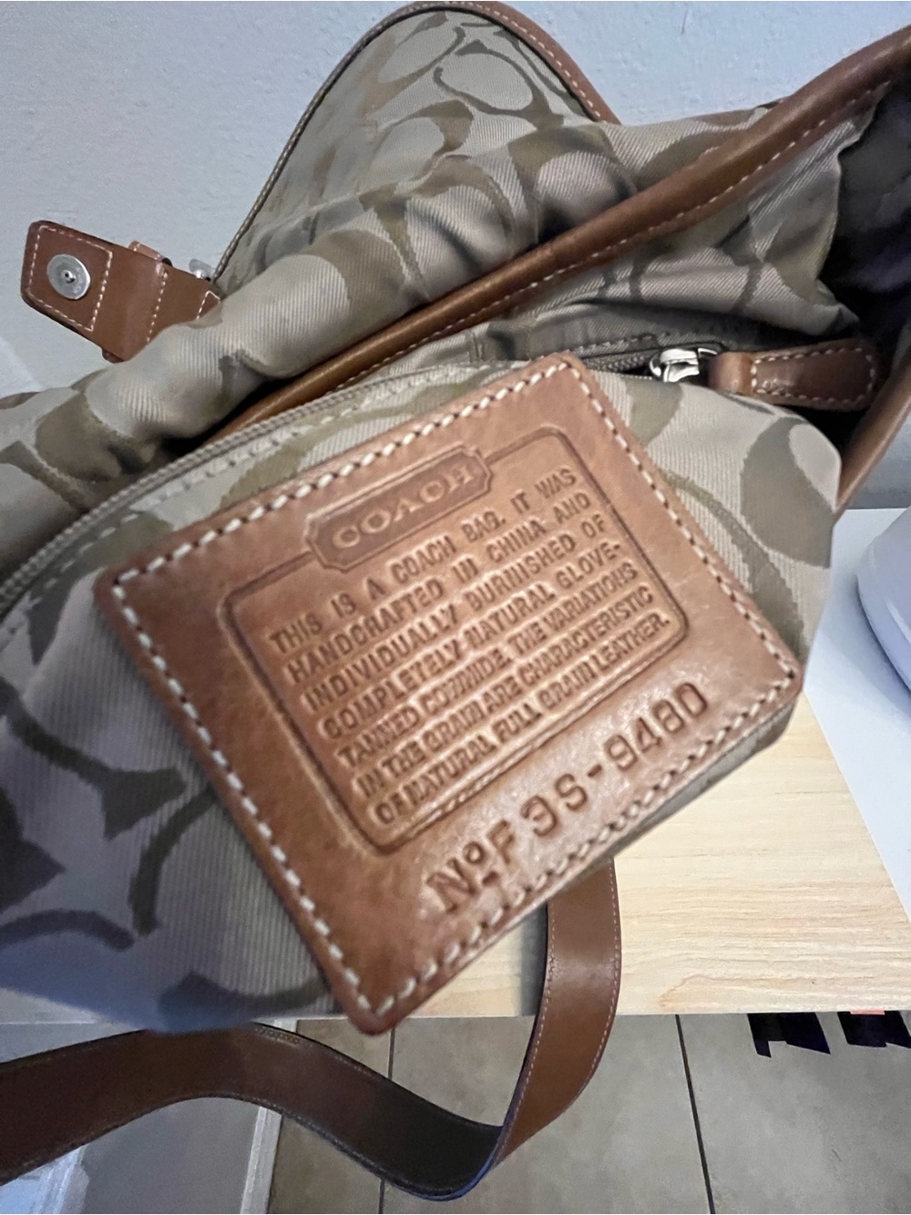 Coach Vintage Soho Tan Leather Shoulder Convertible Crossbody Bag F3S-9480 - Picture 10 of 11